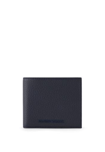 Emporio Armani logo-lettering bi-fold wallet - Nero