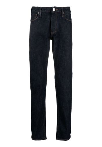 Emporio Armani straight-leg mid-rise jeans - Blu