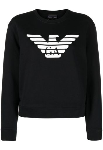 Emporio Armani logo-print cotton sweatshirt - Nero