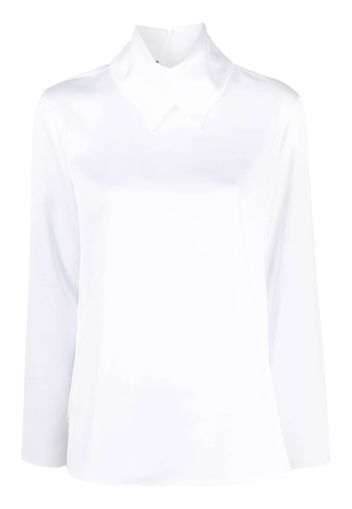 Emporio Armani pointed high-neck blouse - Bianco