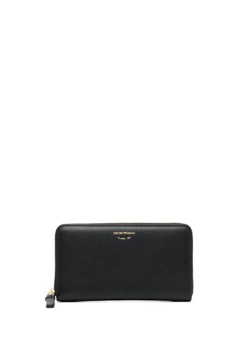 Emporio Armani MyEA Deer-print zipped wallet - Nero