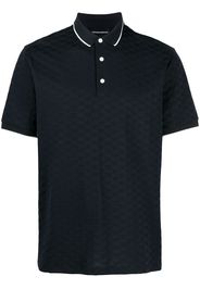 textured knit polo shirt