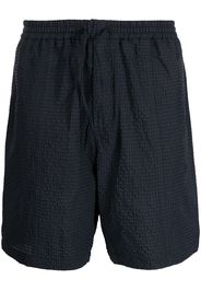 Emporio Armani check-pattern elasticated waist shorts - Blu