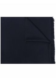 Emporio Armani frayed-hem wool scarf - Blu