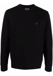 Emporio Armani logo-patch crew-neck sweatshirt - Nero