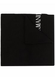 Emporio Armani Sciarpa con logo - Nero