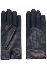 Emporio Armani embossed-logo gloves - Blu