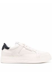 Emporio Armani low-top leather sneakers - Bianco