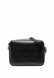 Emporio Armani Borsa a tracolla goffrata - Nero