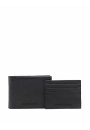 Emporio Armani logo-embossed leather wallet - Nero