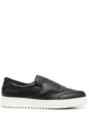 Emporio Armani embossed-logo slip-on sneakers - Nero