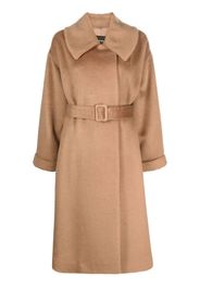 Emporio Armani belted long-sleeve coat - Marrone