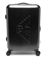 Emporio Armani embossed-logo trolley - Grigio