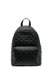 Emporio Armani jacquard-logo zip-around backpack - Nero