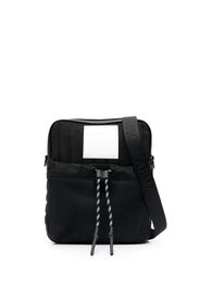 Emporio Armani logo-patch messenger bag - Nero