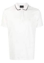 Emporio Armani logo-patch polo shirt - Bianco