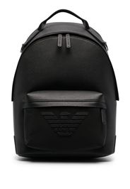 Emporio Armani embossed-logo backpack - Nero