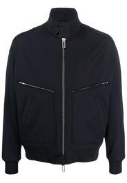 Emporio Armani zip-detail bomber jacket - Blu