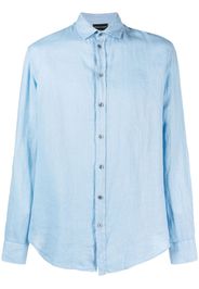 Emporio Armani long-sleeve button-up shirt - Blu