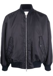 Emporio Armani zip-up satin-finish bomber jacket - Blu