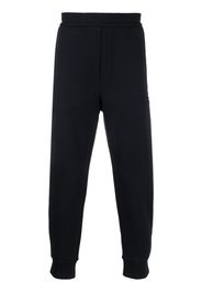 Emporio Armani logo-embroidered stretch-cotton track pants - Blu