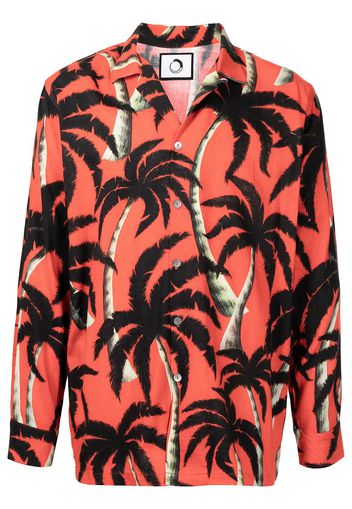 Endless Joy Palm tree-print tencel shirt - Rosso