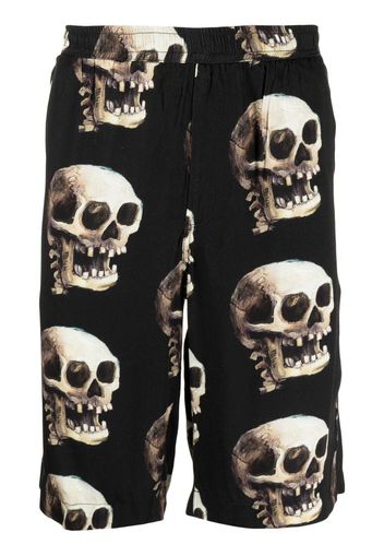 Endless Joy Bermuda Skull con stampa grafica - Nero