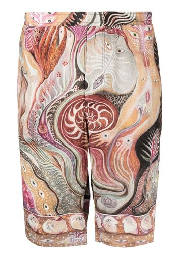 Endless Joy Shorts Dark Star con stampa grafica - Viola