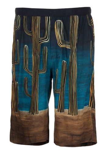 Endless Joy cactus-print Bermuda shorts - Blu