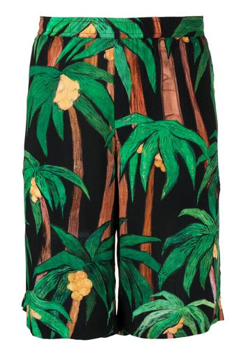 Endless Joy palm tree-print bermuda shorts - Nero