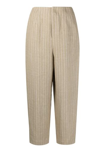 pinstripe cropped trousers