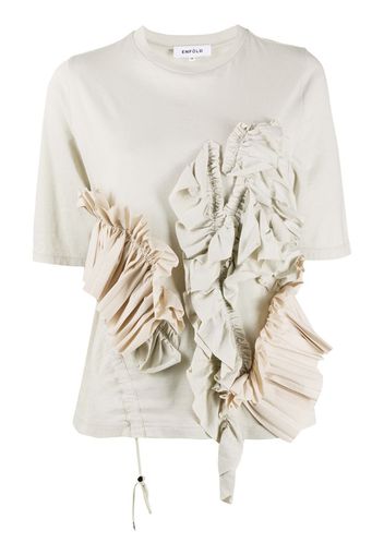 ruffle-detail T-shirt