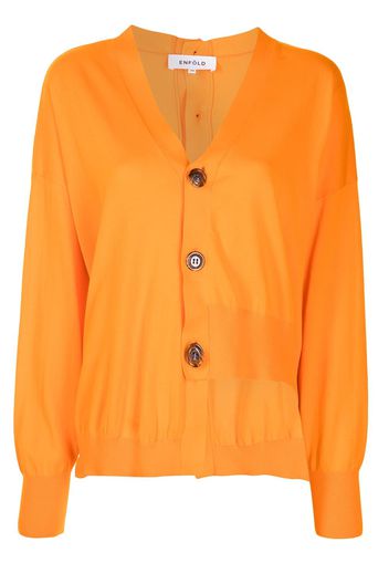 Enföld Cardigan asimmetrico - Arancione