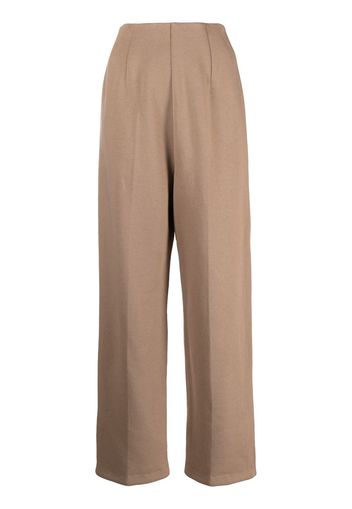 Enföld high-waisted wide-leg trousers - Marrone