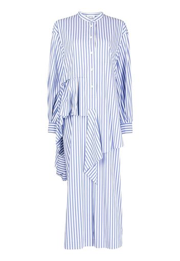 Enföld asymmetric striped-shirt jumpsuit - Blu