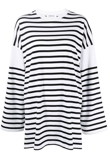 Enföld striped long-sleeve oversized T-shirt - 020 BLACK 020BLK