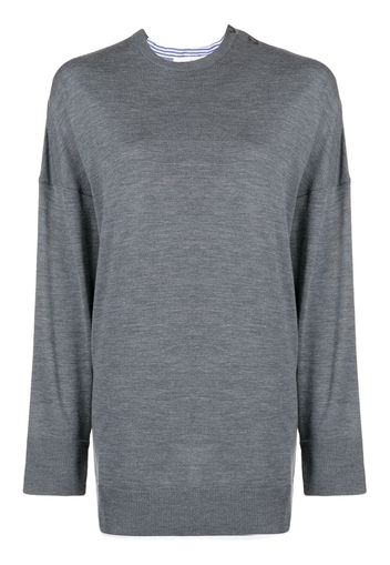 Enföld jumper-front panelled shirt - Grigio