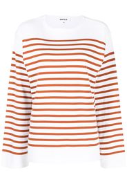 Enföld stripe print sweatshirt - Bianco