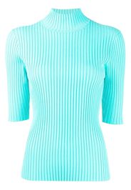 Enföld short-sleeve rib-knit top - Blu