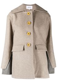 Enföld straight-hem coat - Marrone