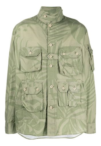 Engineered Garments Explorer leaf-print shirt jacket - Verde