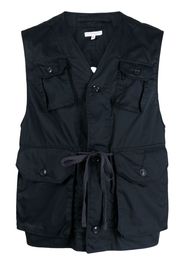Engineered Garments V-neck open-back vest - Blu