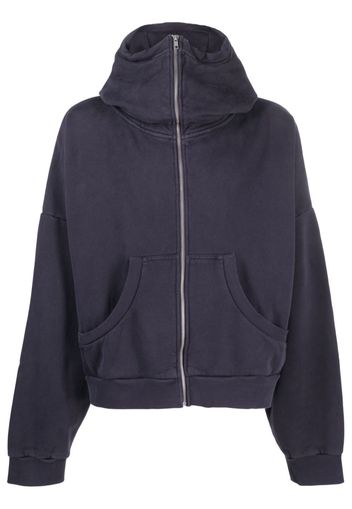 ENTIRE STUDIOS zip-fastening cotton hoodie - Blu