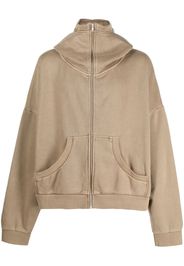 ENTIRE STUDIOS zip-fastening cotton hoodie - Toni neutri