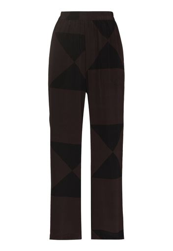 Envelope1976 Vehi geometric-print straight-leg trousers - Marrone
