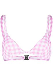 EPHEMERA Top bikini a quadri - Rosa