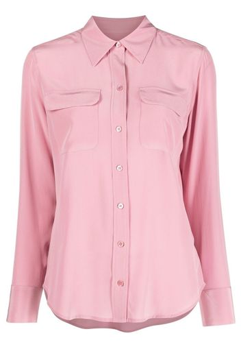 Equipment long-sleeve silk shirt - Rosa