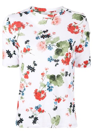 Erdem Sofie floral-print cotton T-shirt - Bianco