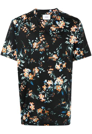 Erdem T-shirt a fiori Kallmus - Nero