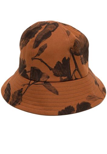 Erdem Cappello bucket a fiori - Marrone